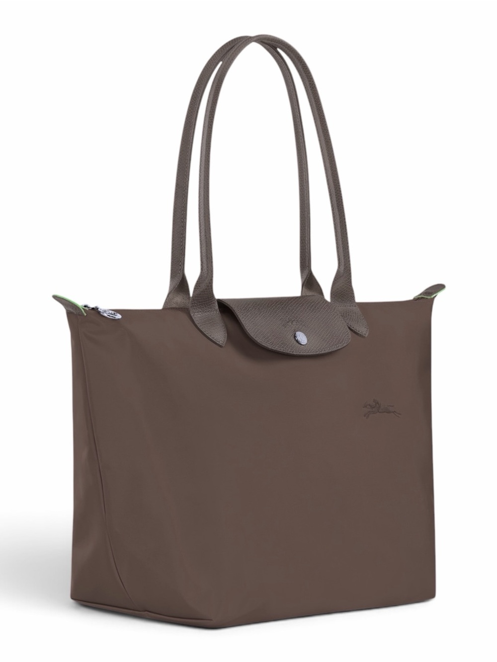Longchamp Le Pliage Large Tote - Brown/taupe green accent eco bag - Picture 4 of 5